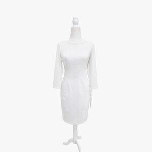 Calvin Klein Classic White Long Sleeve Dress